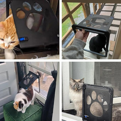Cat Door for Screen Door, Small Dog Screen Door, Magnetic Flap Doggy Door for - Image 5