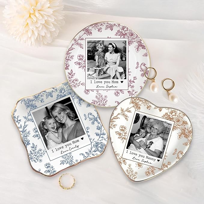 LOVELYPOD Personalized Photo Jewelry Tray, Custom Photo Gifts - Image 5