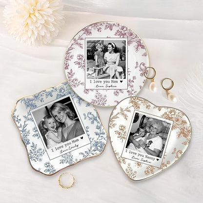 LOVELYPOD Personalized Photo Jewelry Tray, Custom Photo Gifts - Image 5
