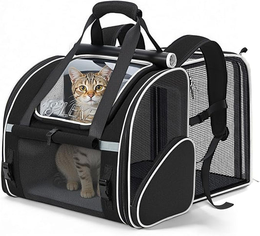 Lekereise Widened Pet Backpack Travel, Wide Pet Carrier Backpack by Lekereise