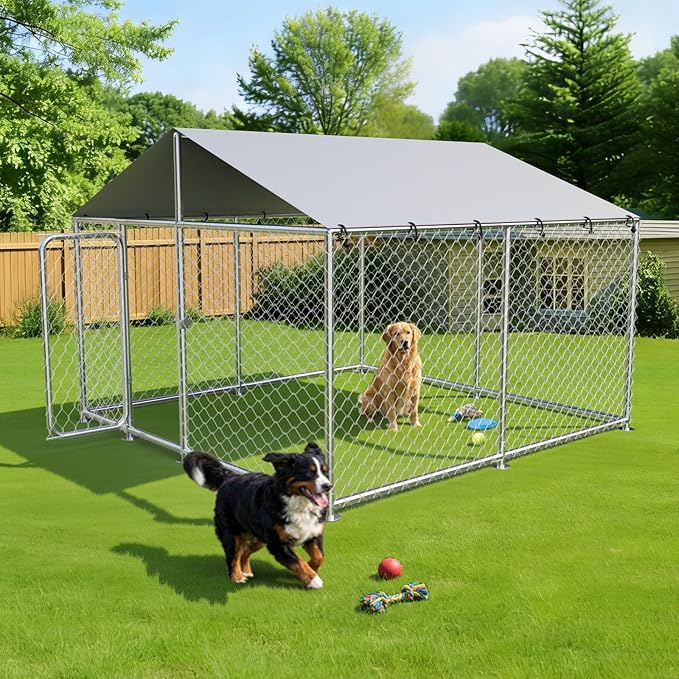 7.8x7.8FT Large Outdoor Dog Kennel Outside, Heavy Duty Dog Enclosure - Image 7