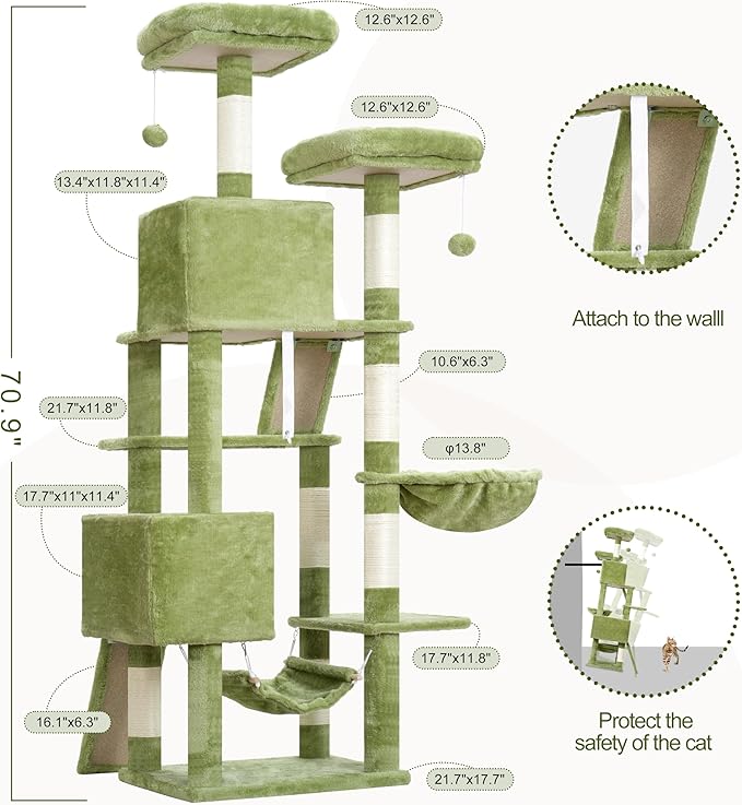 Gitelsnour Cat Tree for Indoor Cats, Sturdy Cat Tree House - Image 7