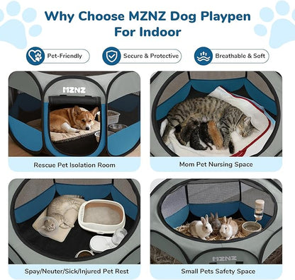 Dog Cat Playpen, Portable Puppy Pet Crate Indoors - Image 3