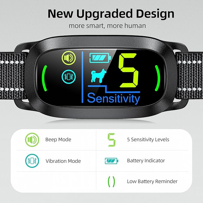 FAFAFROG Dog Bark Collar, Rechargeable Smart Collar, Anti Barking Training - Image 2