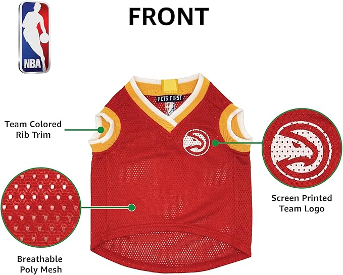 Pets First NBA Atlanta Hawks Dog Jersey, X-Small- Tank Top Basketball Pet Jersey - Image 5