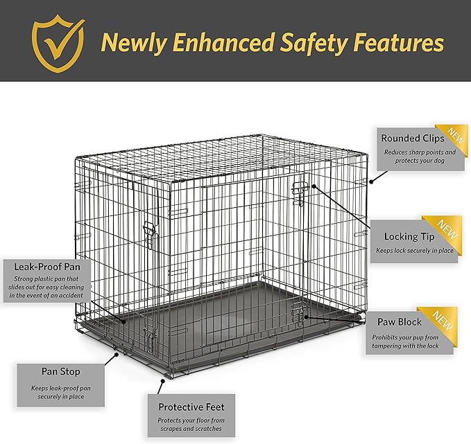 Midwest Homes for Pets 48-Inch New World Crate for Extra-Large Breeds, 90-110 - Image 4