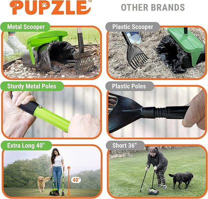 Pupzle Dog Pooper Scooper with Bag Attachment, Dog Poop Scoop - Image 6