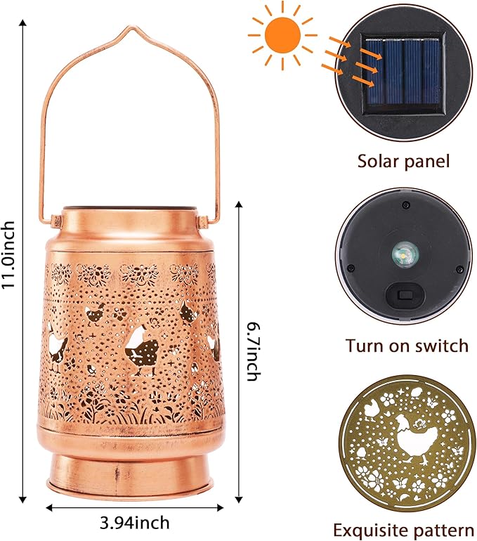 Chicken Solar Lanterns Outdoor Waterproof, Chicken Gifts - Image 2
