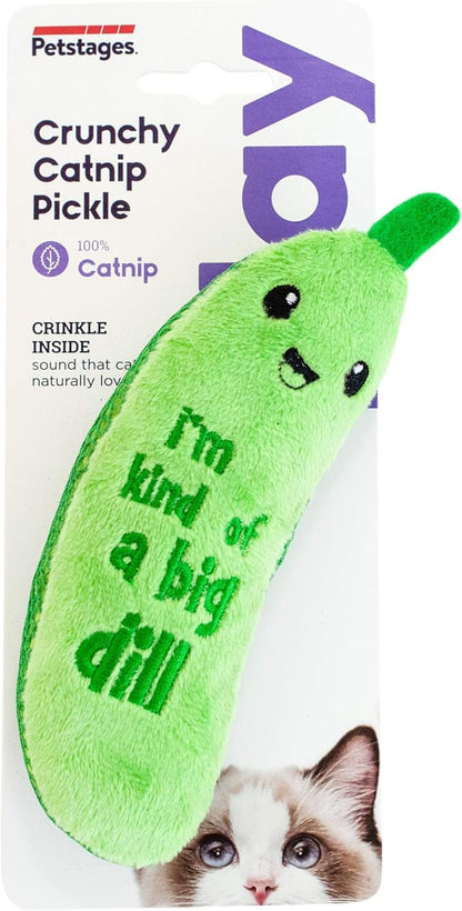 Catstages Crunchy Pickle Kicker Cat Toy – Plush Crinkle Toy - Image 2