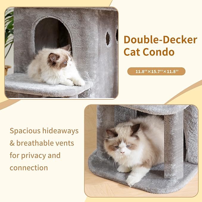 Heybly Cat Tree, 26.3-inch Cat Tower - Image 9