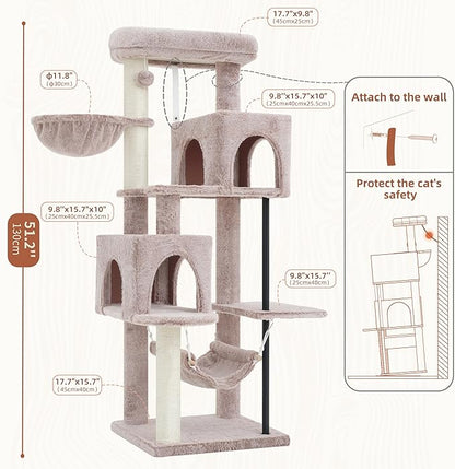 Gitelsnour 51.2'' Cat Tree Tower, Cat Tower - Image 6