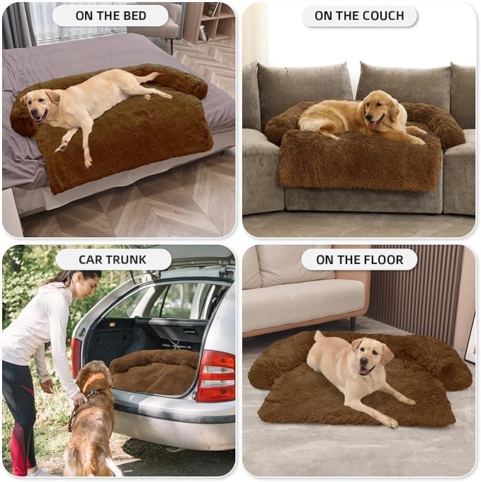 GGIB Calming Dog Bed Fluffy Plush Dog Mat - Image 6