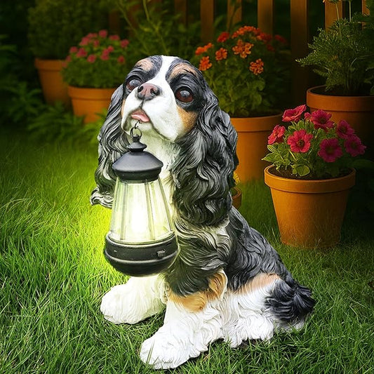Cavalier King Dog Garden Statue by Sprgarde