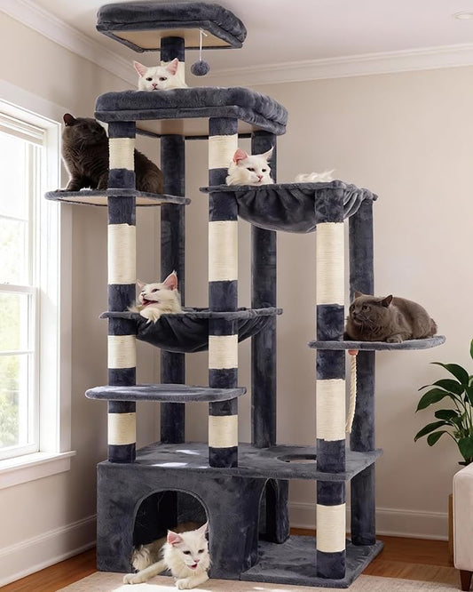 Heybly Cat Tree, 71-Inch Tall Cat Tower by HEYBLY