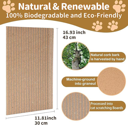 Natural Cork Cat Scratcher Boards - Image 2
