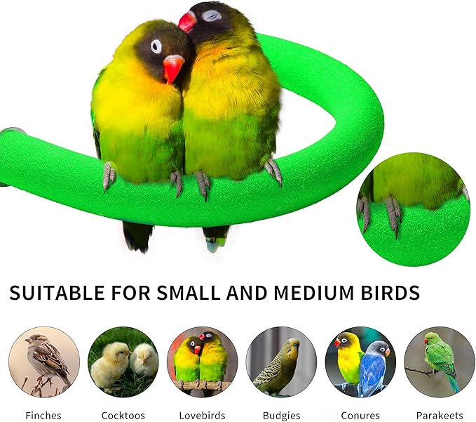 FrgKbTm U Shape Parrot Perch Stand Toy Bird Platform Sand Paw Grinding Clean - Image 4