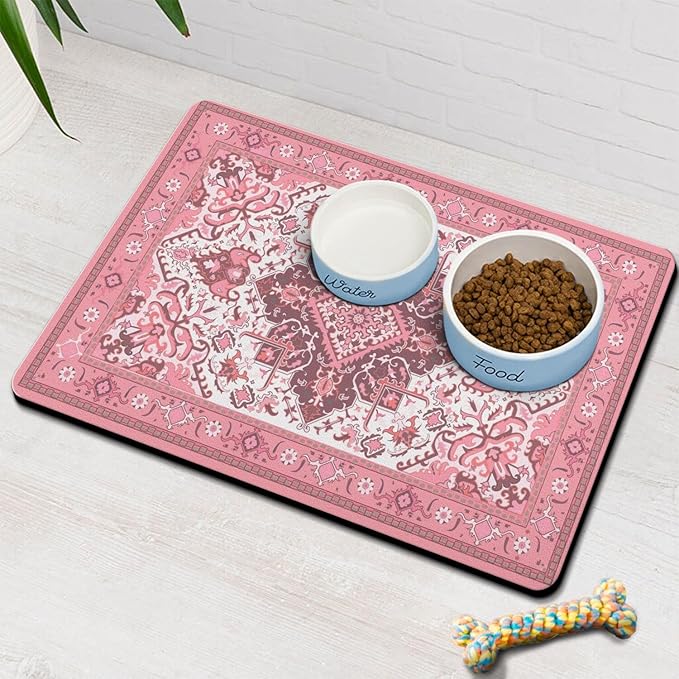 Pet Feeding Mat for Floors Waterproof Dog Mat for Food and Water Absorbent - Image 8