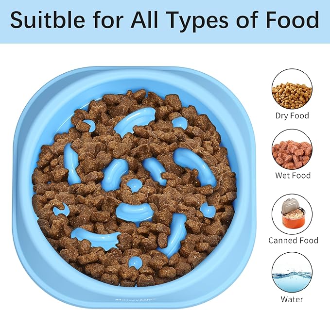 MateeyLife Small Slow Feeder Cat Bowls 2PCS, Anti-Choking Puzzle Cat Food Bowls - Image 6