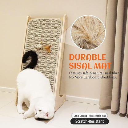 PETKARAY Cat Scratcher, Sisal Scratching Ramp, L Shape Cat Scratch Pad - Image 5