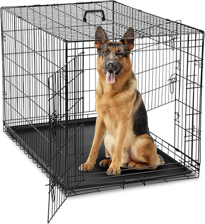 DUMOS Dog Crate, 42 Inch Large Double Door Dog Cage by DumosLifestyle