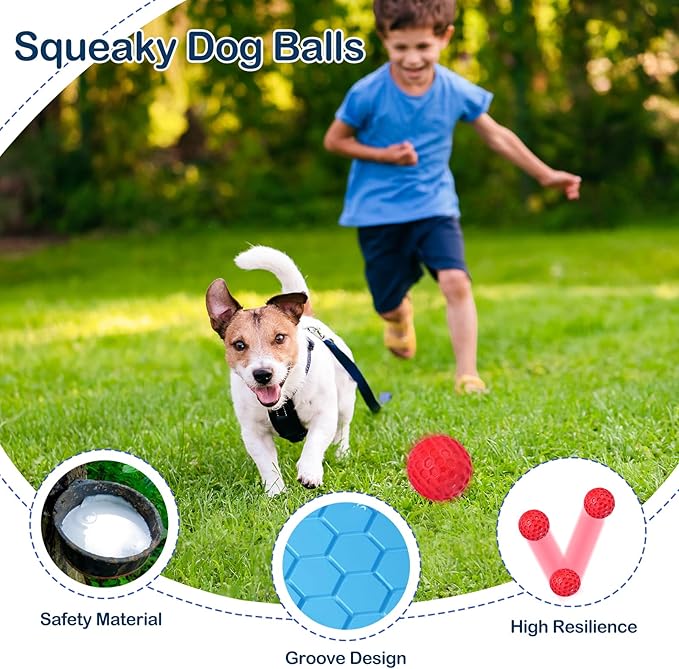 2 Pack Indestructible Squeaky Dog Balls - Image 4