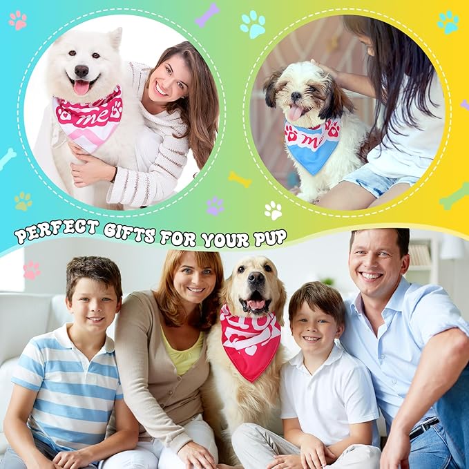 Huhumy 30 Pcs Adopt Me Dog Bandanas Bulk Pet Bibs Colorful Triangle Scarf Pet - Image 5