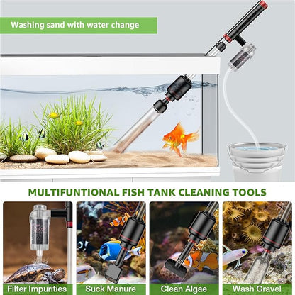 Electric Aquarium Vacuum Gravel Cleaner: 24W Fish Tank Vacuum Gravel Cleaner - Image 2