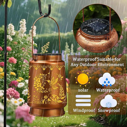 Hummingbird Solar Lanterns Outdoor Waterproof, Hummingbird Gifts - Image 3