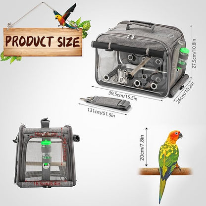 Bird Carrier Airline Approved, Bird Travel Cage - Image 6