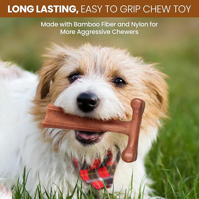SPOT Bam-Bones Plus T Bone – Bamboo Fiber & Nylon Dog Chew Toy - Image 6