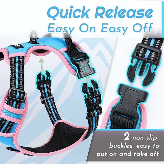 Eagloo Dog Harness for Large Dogs, No Pull Service Vest - Image 5