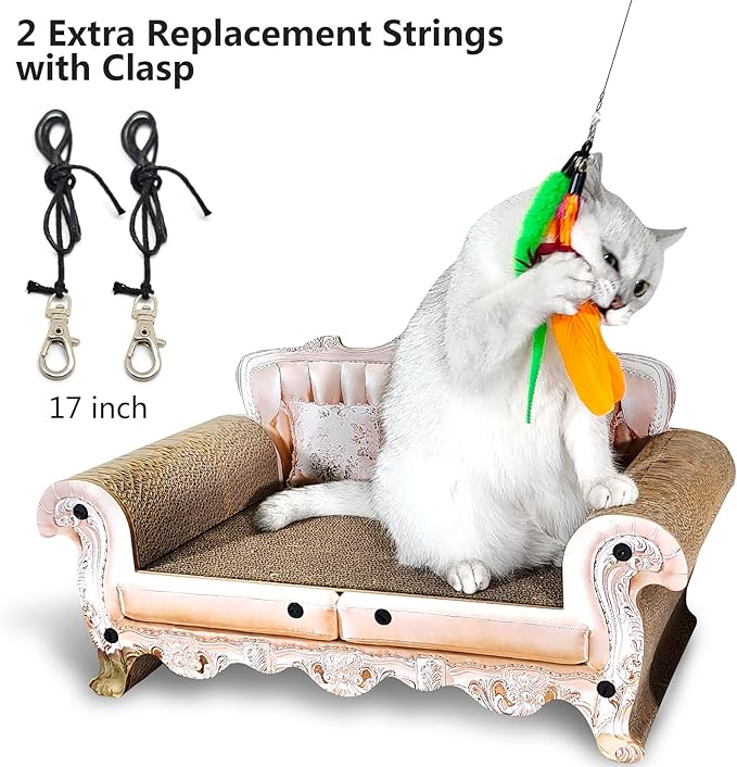 miwoowim Cat Toys Interactive for Indoor Cats, Fishing Pole Toy, Retractable - Image 5
