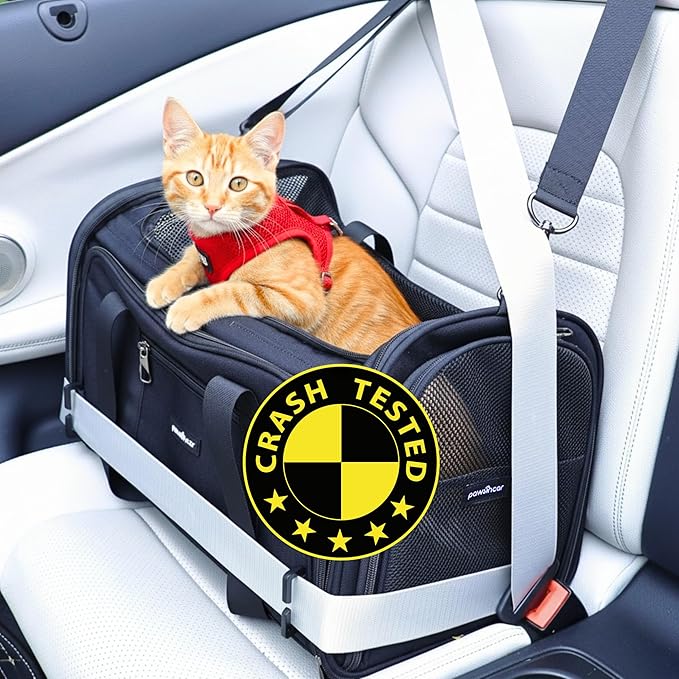 Crash-Tested Expandable Cat Carrier & Small Dog Car Seat by Unknown