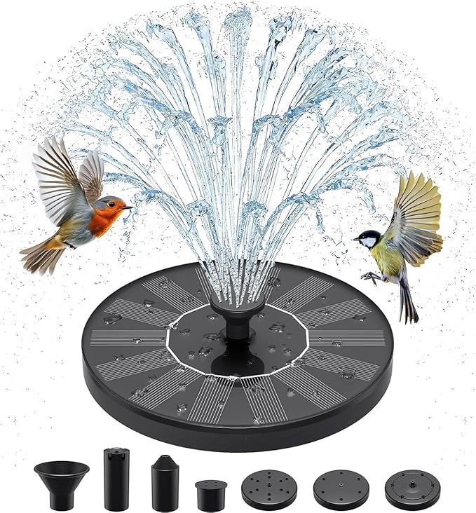 Solar Fountain Pump for Bird Bath, 1.4W Water Fountain by Estefanlo