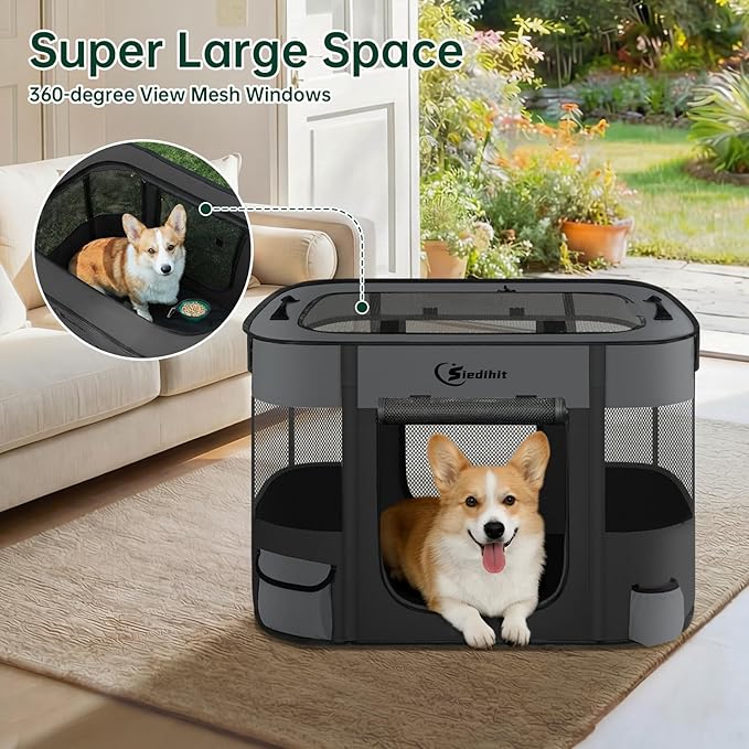 Dog Playpen, Cat Pet Puppy Pen, Portable Playpens - Image 7