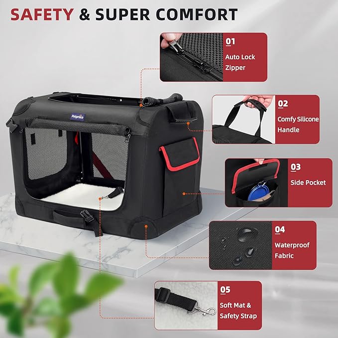 Petprsco Large Cat Carrier for 2 Cats Small Medium Dogs, Soft Pet Carrier - Image 4