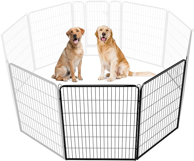 Yaheetech Dog Playpen Outdoor, 40 inch 2 Panels Dog Pen Indoor Heavy Duty Puppy by Unknown