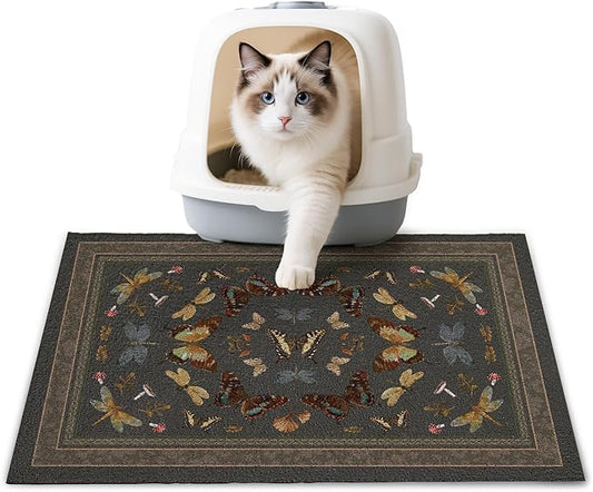 Unicorn Catcher Cat Litter Mat 24" x 15" Non-Slip Litter Box Mat Washable by UnicornCatcher