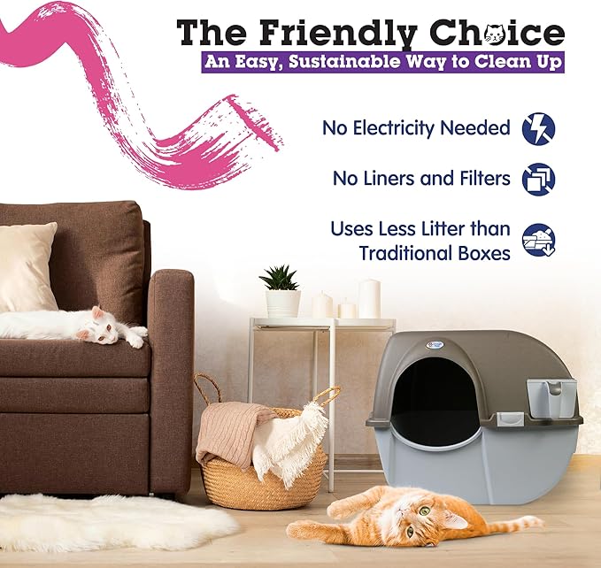 Omega Paw NRA15 Self Cleaning Litter Box Regular Size - Image 2