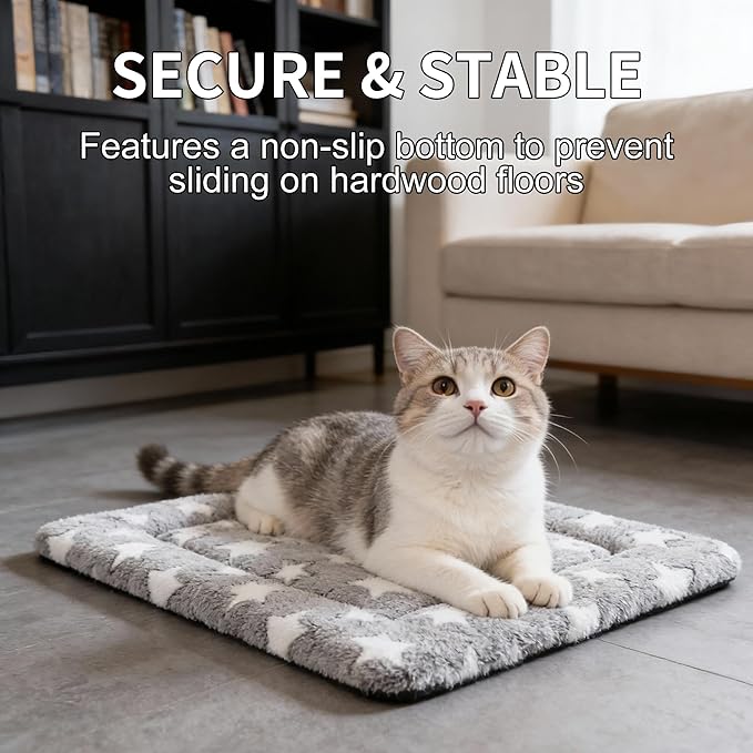 Dog Crate Mat, 4 Piece Reversible Pet Bed, Machine Washable, Small Dogs & Cats - Image 2