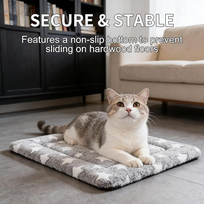 Dog Crate Mat, 4 Piece Reversible Pet Bed, Machine Washable, Small Dogs & Cats - Image 2