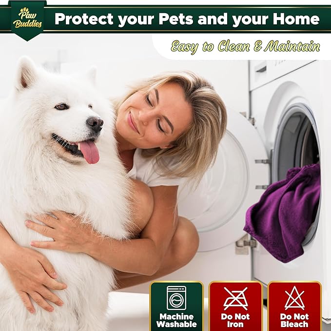 Paw Buddies Premium Waterproof Blanket 80"x90" Velvet-Feel Reversible Throw – - Image 6