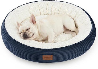 Love's cabin Round Donut Cat and Dog Cushion Bed, 30in Pet Bed by Lovescabin