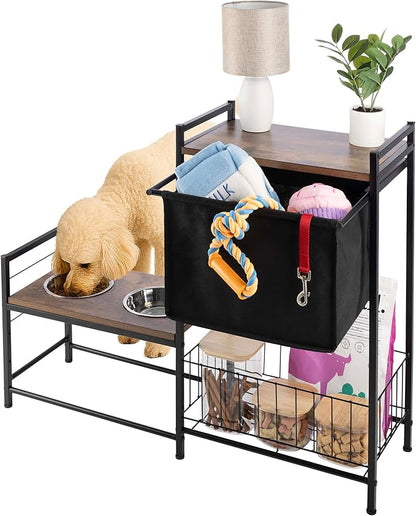 Elevated Dog Bowls with Storage by PETMAKER