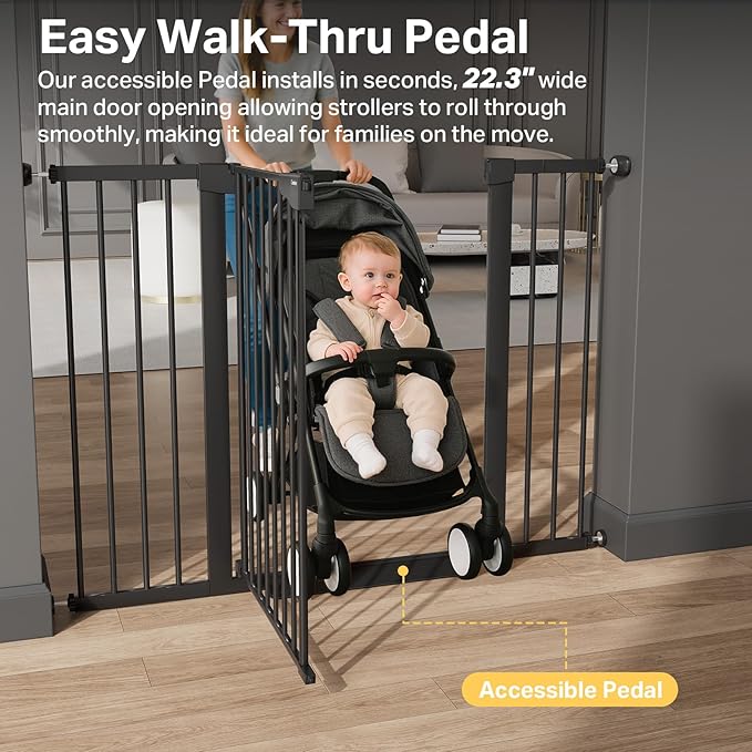 Cumbor 36" Extra Tall 29.7-51.5" Baby Gate - Image 9
