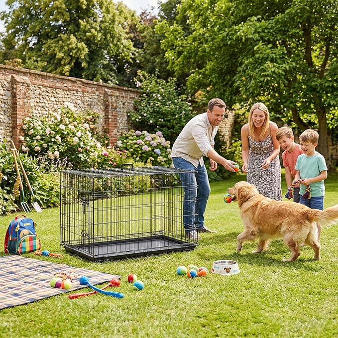 BestPet | Dog Crate | 36" | Black | Foldable Metal Kennel - Image 2