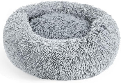 28in Large Dog Bed, Medium Size Dog and Cats, Calming Donut Bed by Hoewina