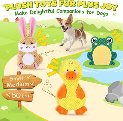 XIUGOAL Dog Toys to Keep Them Busy, 3 Pack No Stuffing Interactive Dog Toys - Image 2