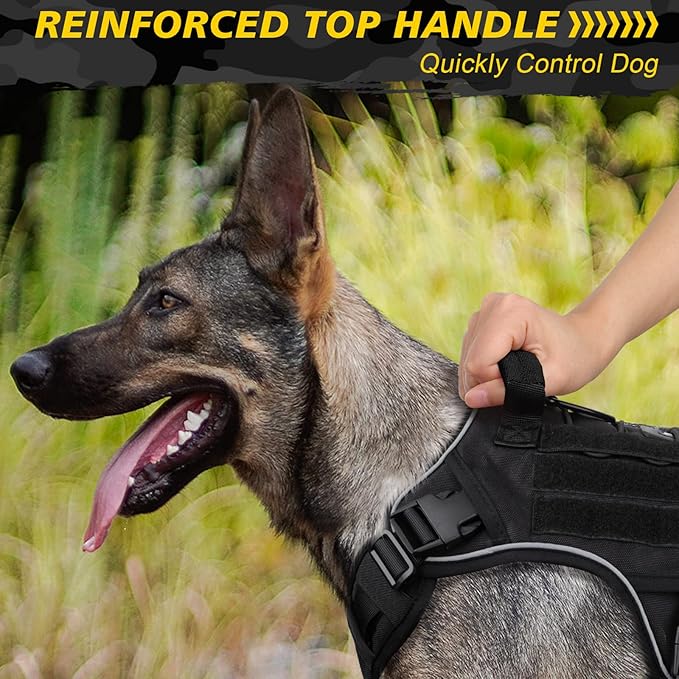 WINGOIN Black Tactical Dog Harness - Image 3