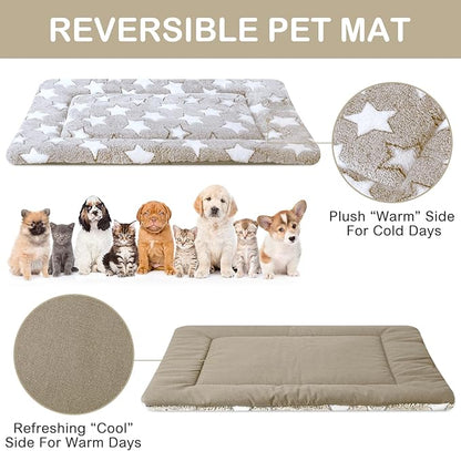 VitalCozy 4 Pcs Dog Crate Pads, Ultra Soft Warm Washable Anti-Slip Kennel Bed - Image 3